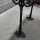 Cast iron and marble peddler's table