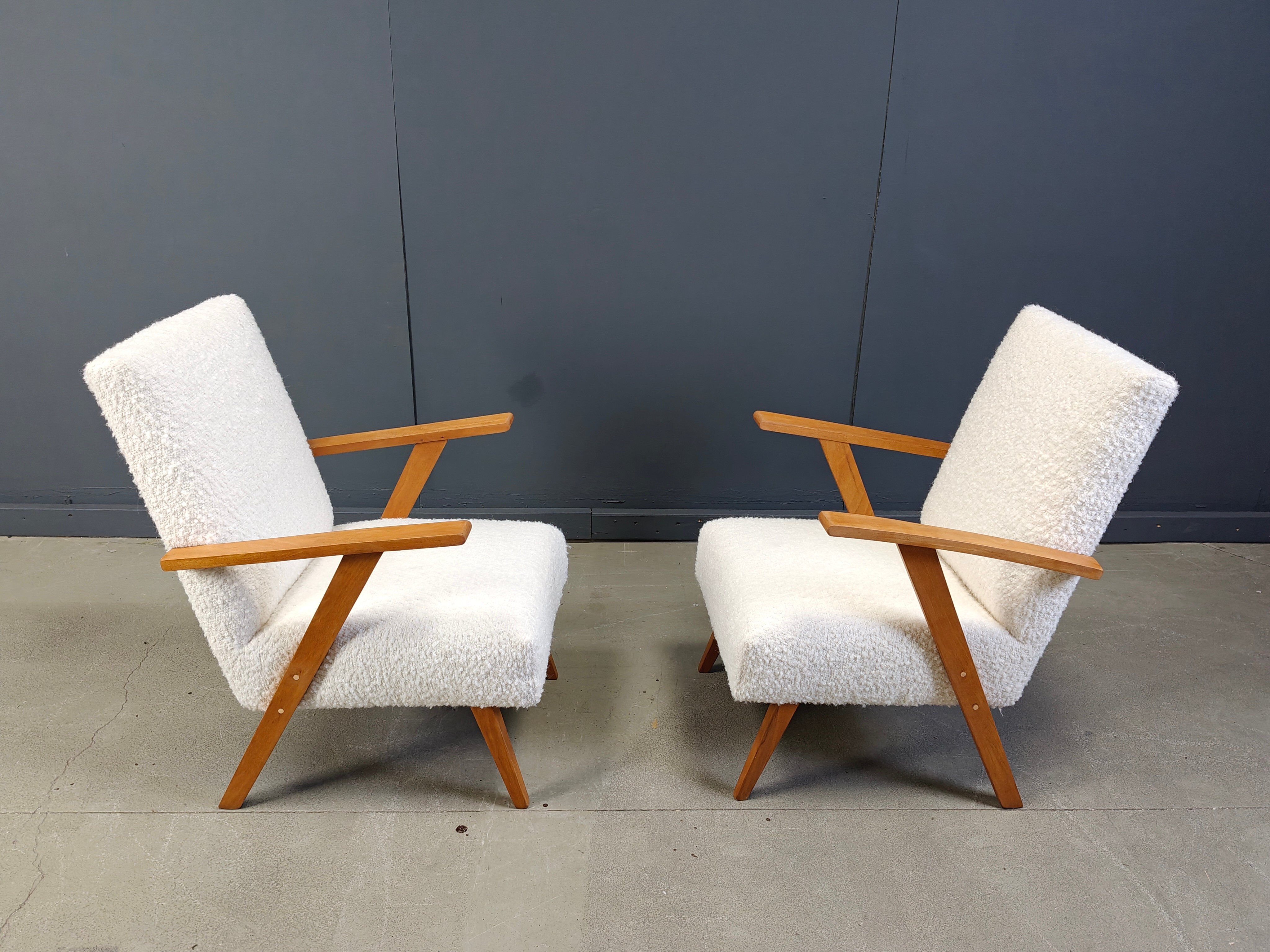 Pair of mid-century Dutch armchairs, 1960s