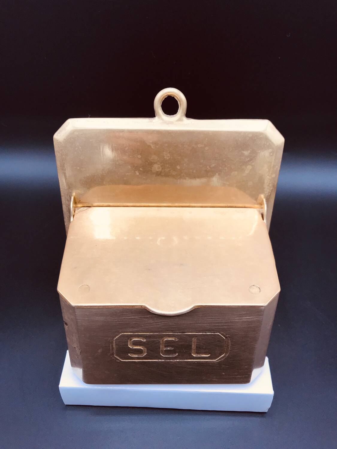 Brass salt box