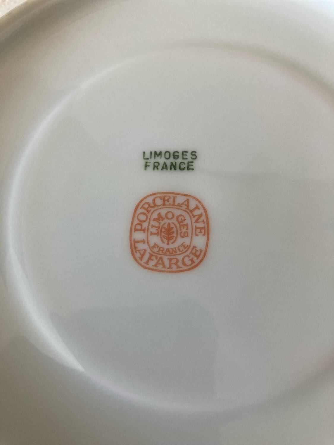 Déjeuner tête à tête porcelaine Limoges Lafarge doré à l’or fin