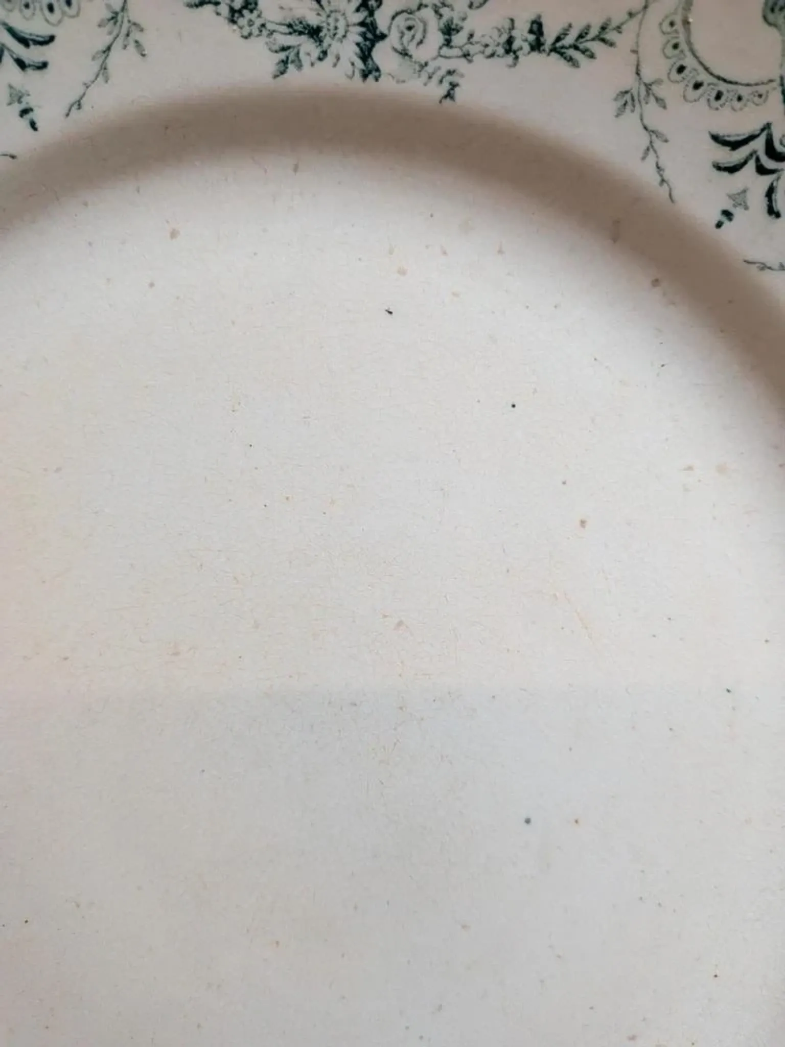 Flat plate made of ironstone Lunéville – Garland model – Antique