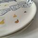 Set of two large ceramic plates – fish "head to tail" design
