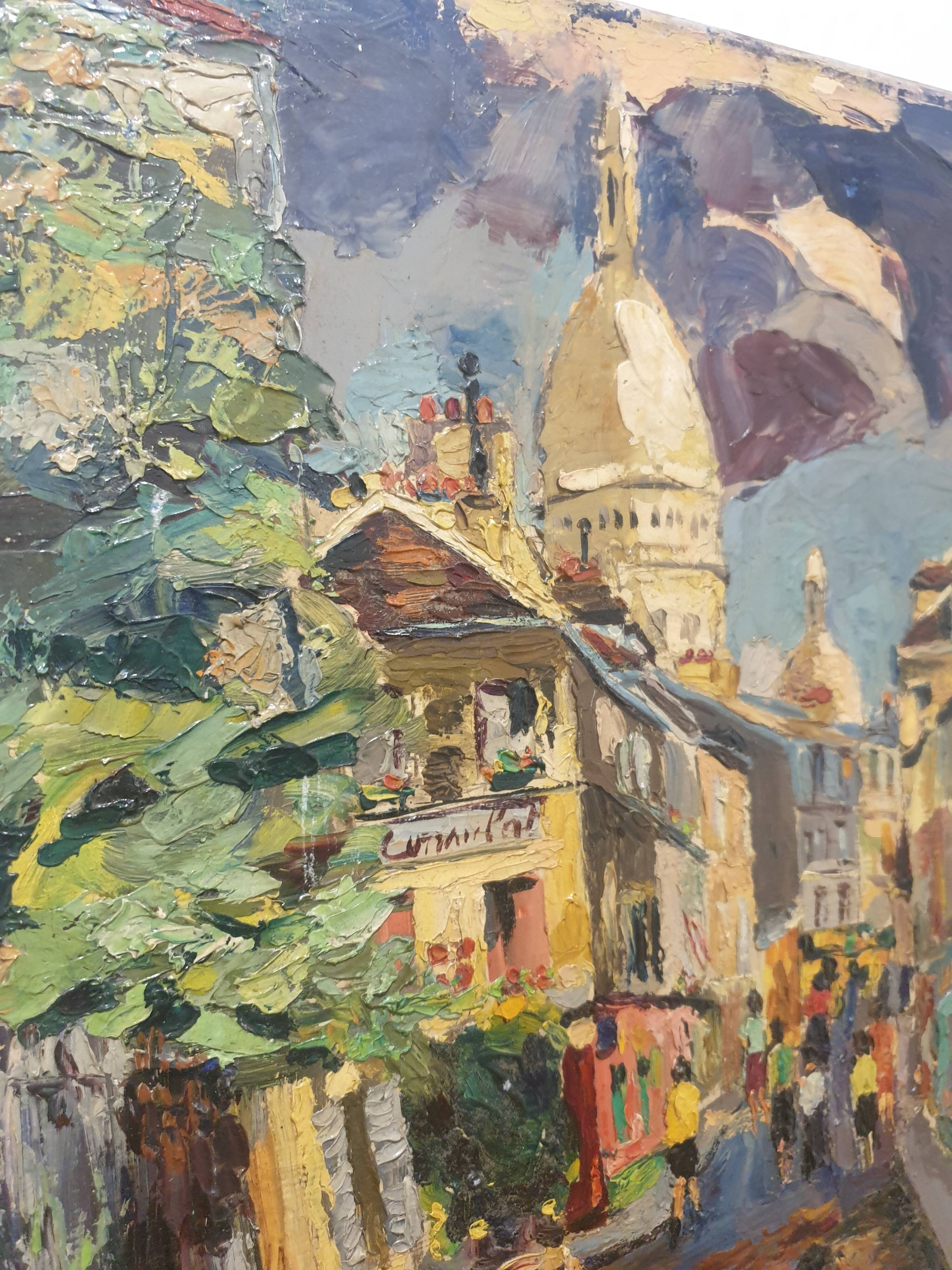 Montmartre hill oil painting on canvas