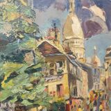 Montmartre hill oil painting on canvas