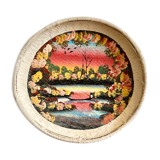 Painted basket for wall decoration