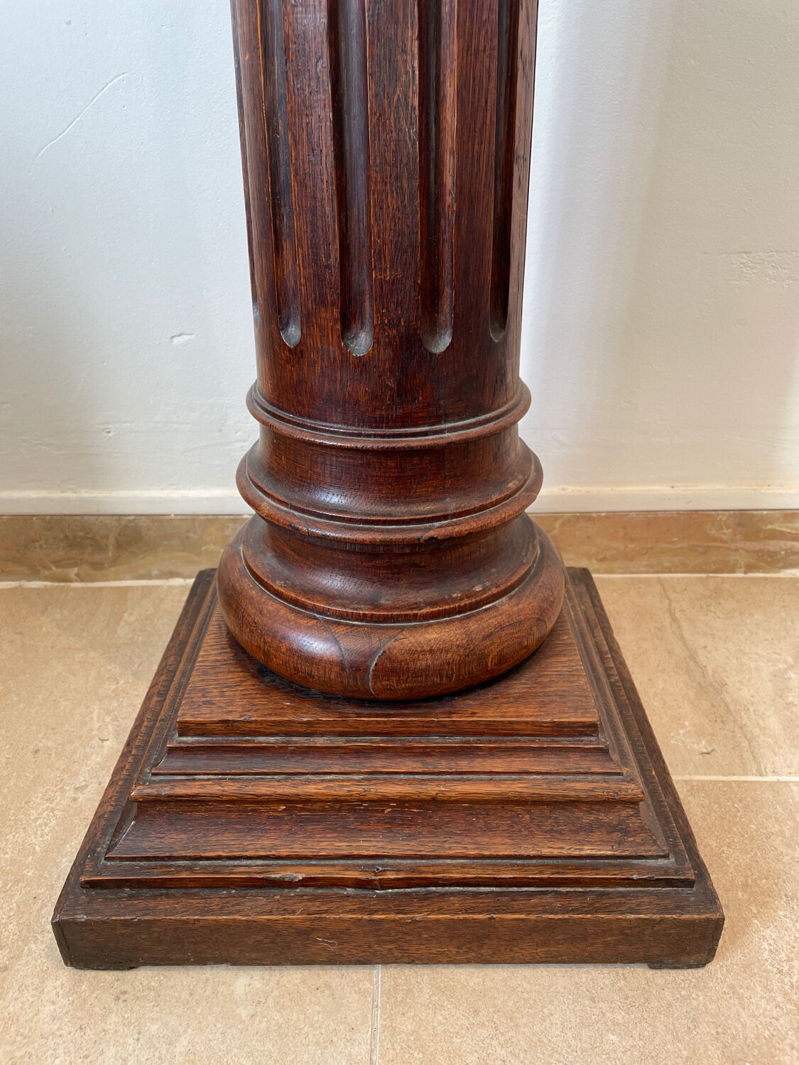 Sellette colonne xixeme en bois