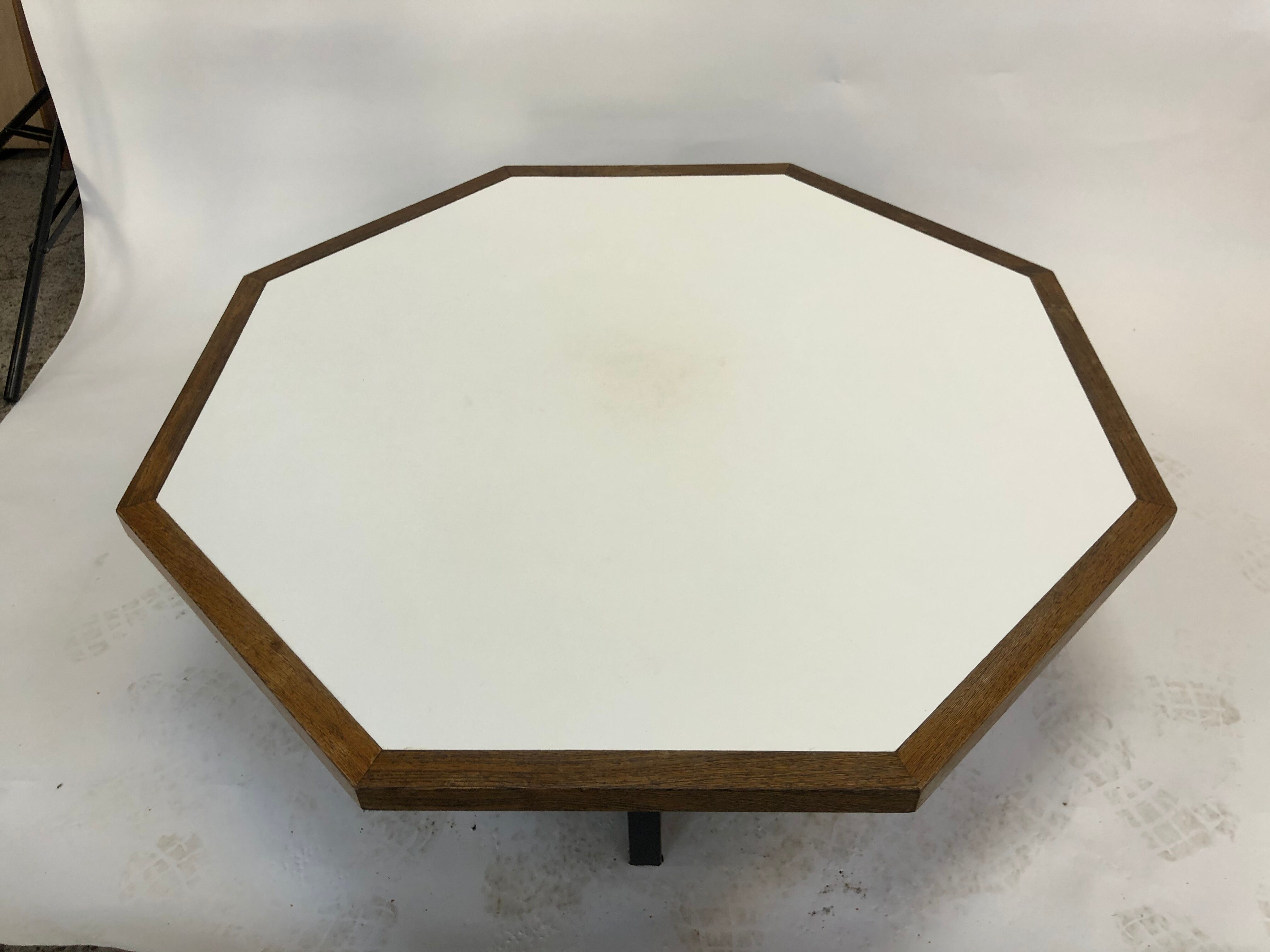 Vintage coffee table wenge hexagon 1960