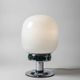 Space Age Globe Lamp Opal & Chrome - Vintage 70s