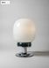 Space Age Globe Lamp Opal & Chrome - Vintage 70s