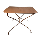 Folding metal table