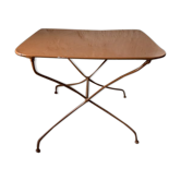 Folding metal table