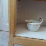 Petite bibliothèque de belle facture en bois brut finition cirée
