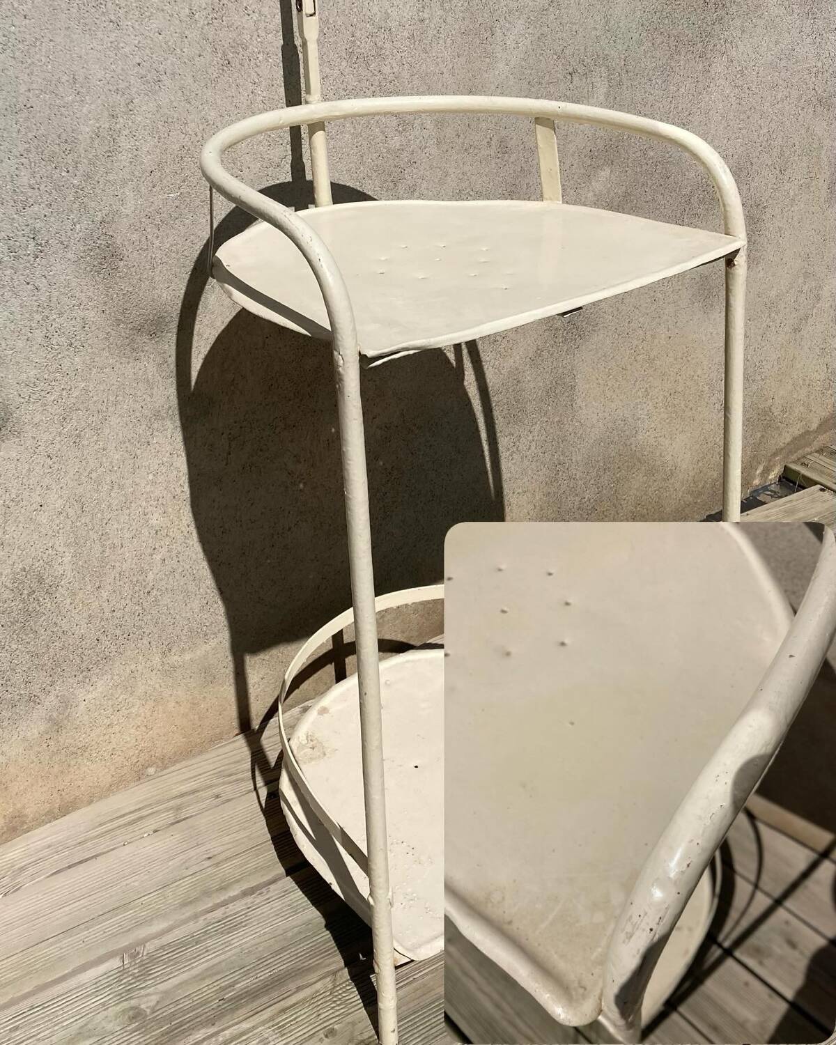 Coiffeuse, chevet en métal, années 50