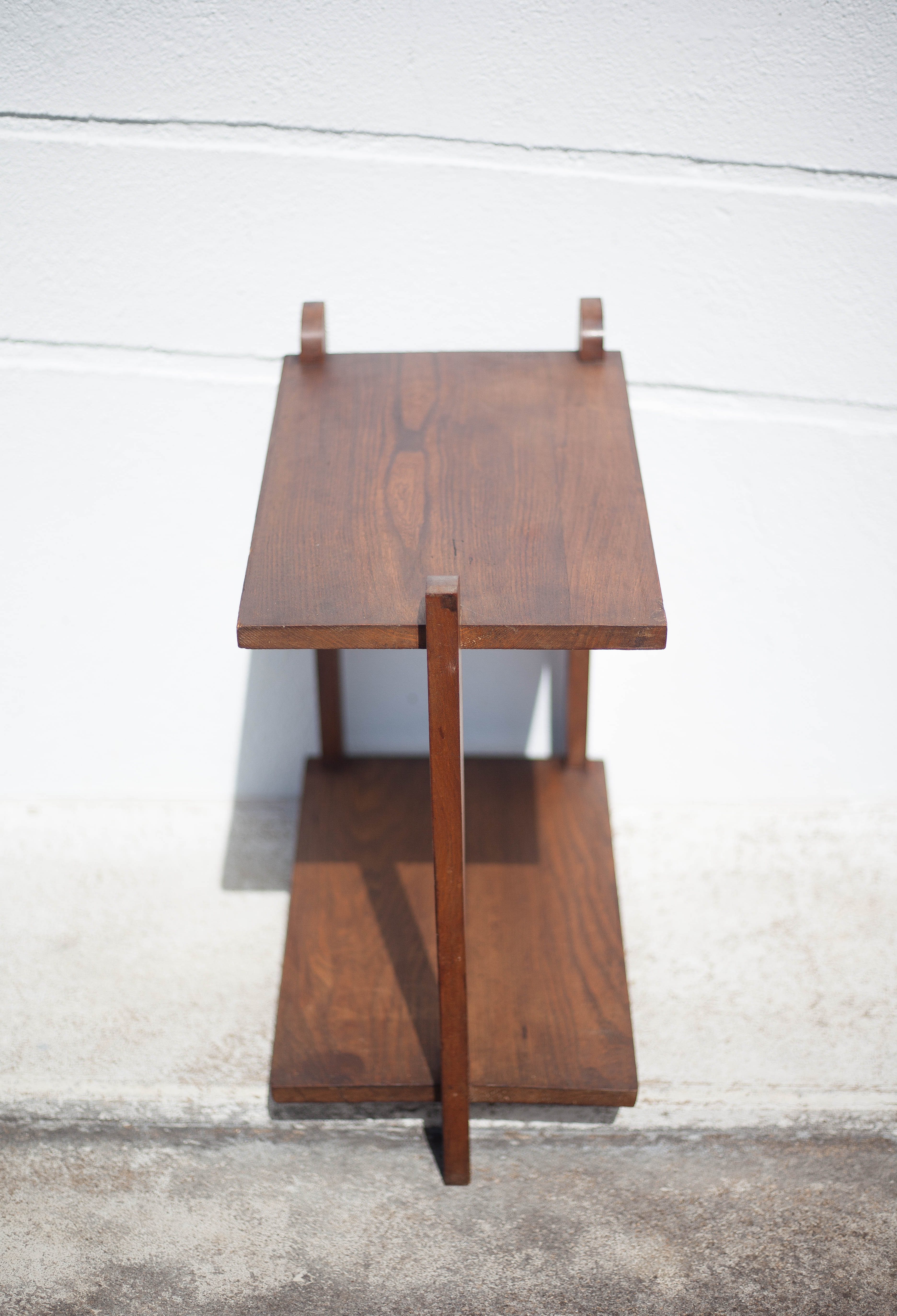 Art deco table, art deco wood coffee table, end of sofa