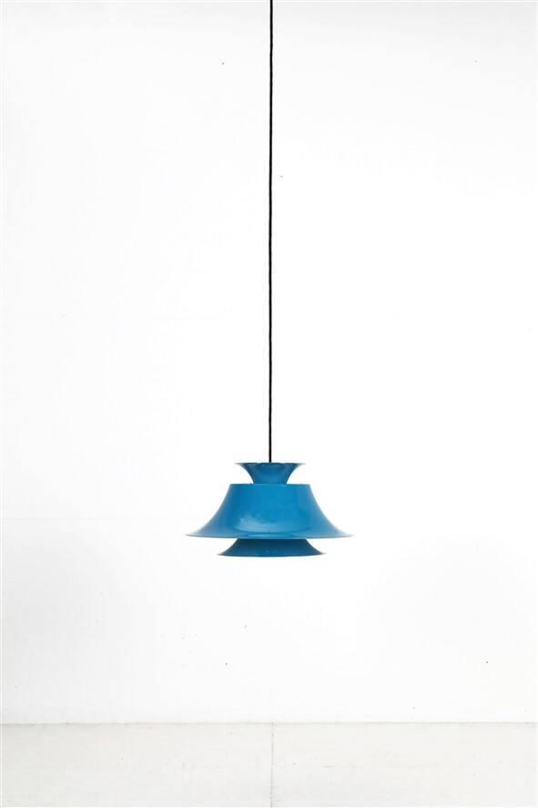 Blue Fog & Mørup / Erik Balslev pendant lamp / Mid-century Danish modern design / 1970s