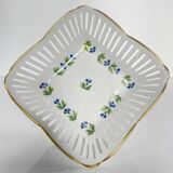 Vide-Poche en Porcelaine -Manufacture du Lys Royal avec décor aux Barbeaux