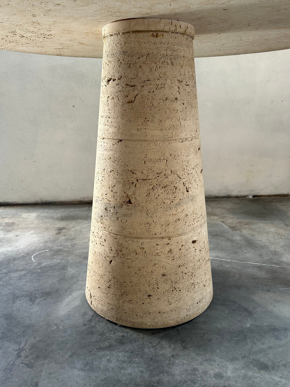 Dining table in travertine Up & Up, Italy, 1970s