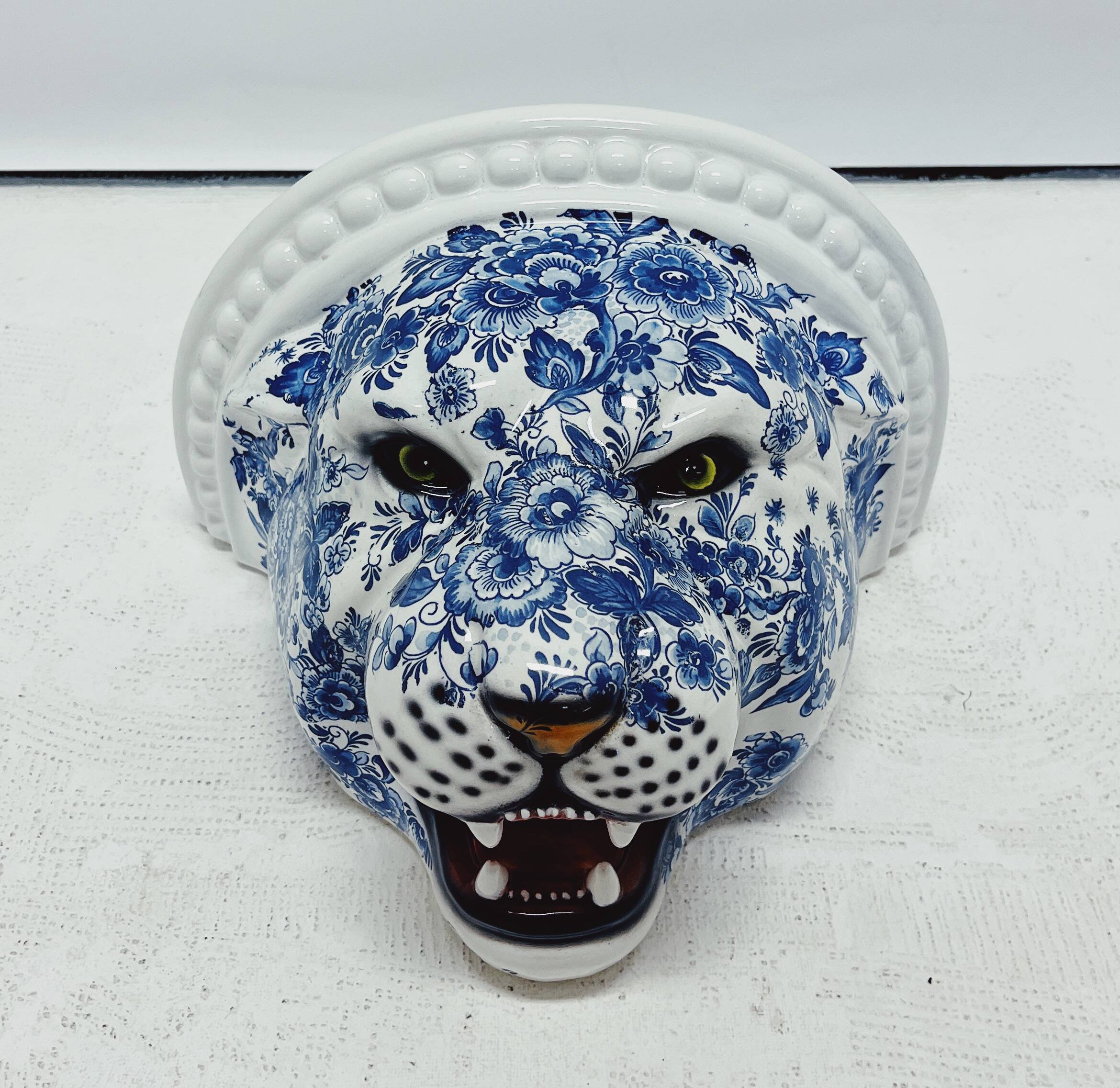 Panther Wall Shelve Ceramic Delft Blue