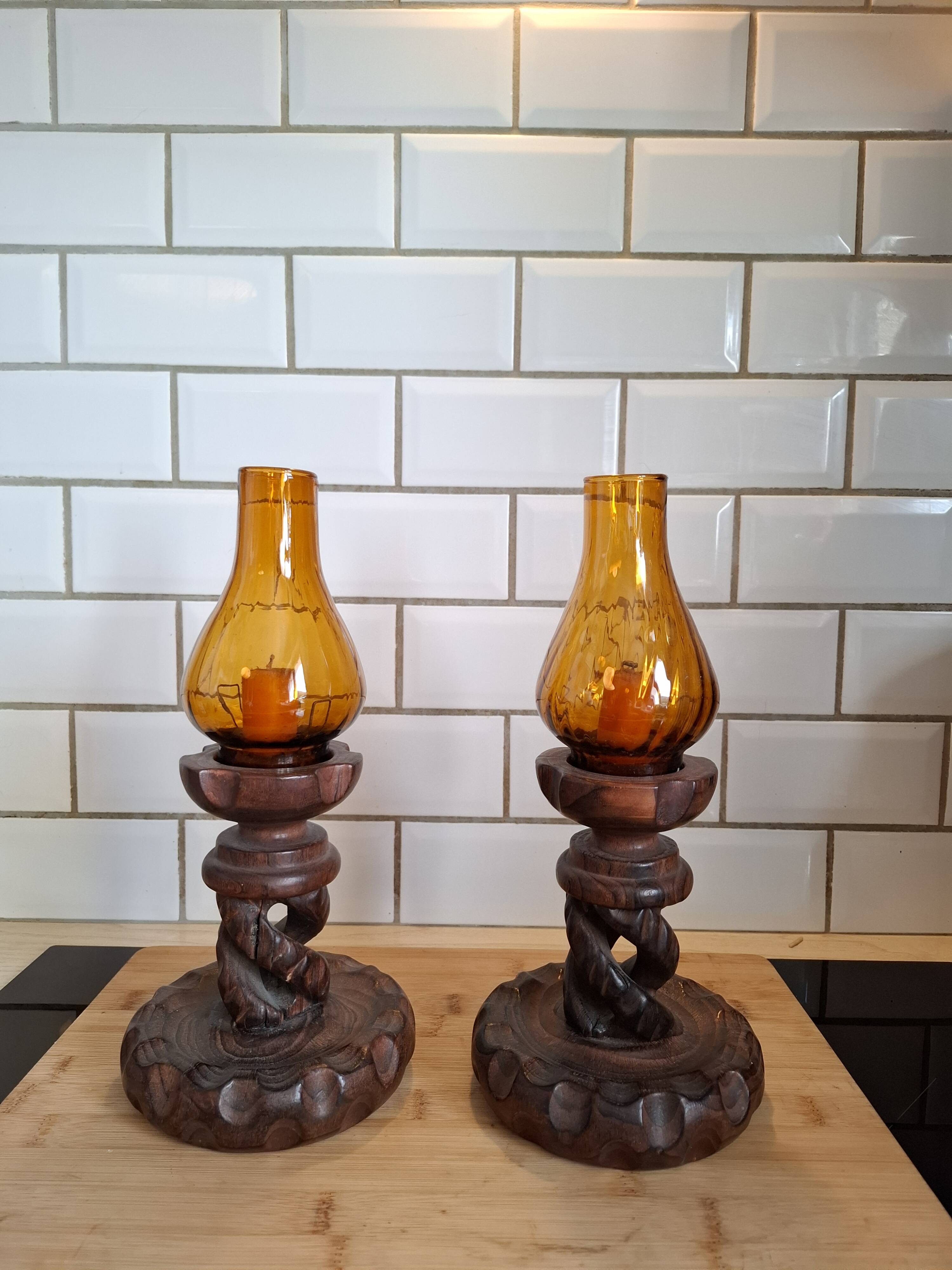 Pair of Arts and Crafts candlesticks
