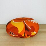 Vintage round 70's flower cushion