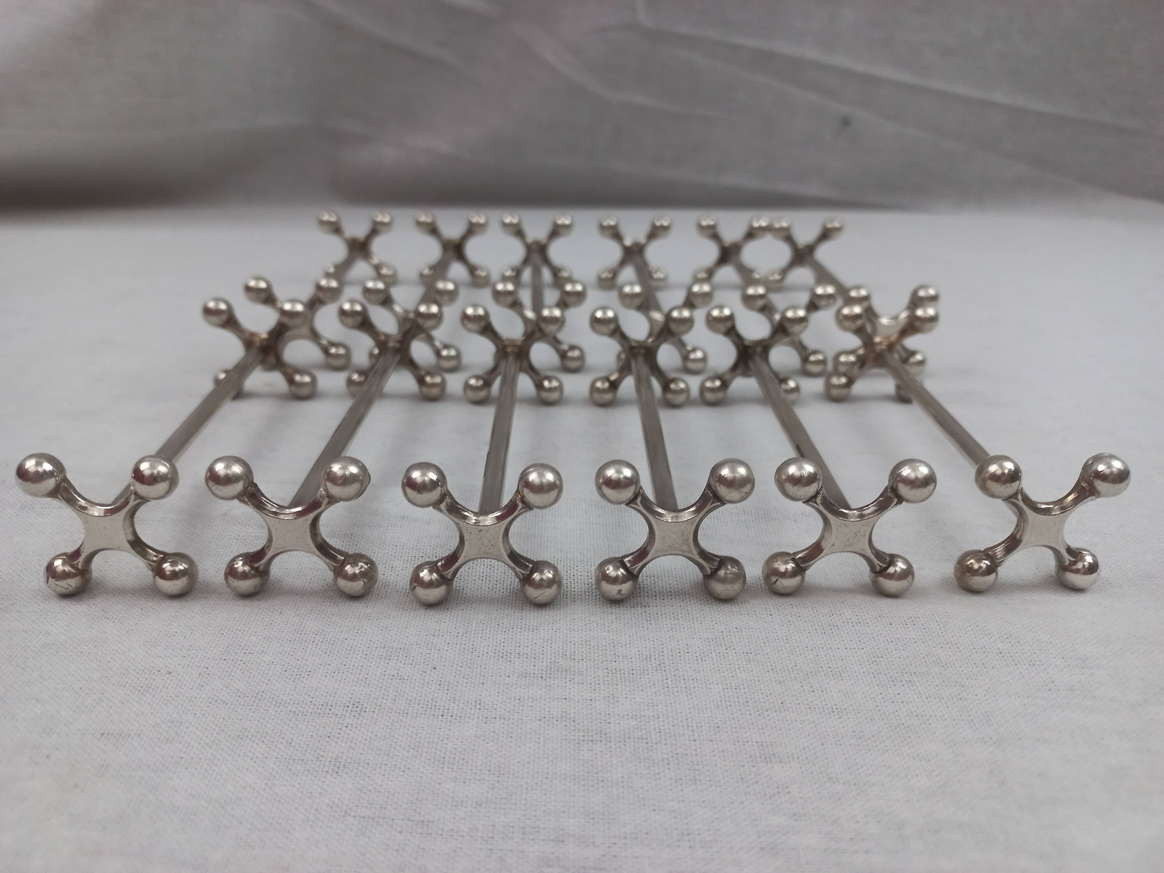 Christofle - 12 ball knife holder 8.5 cm silver metal perfect condition