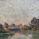 HST painting "Countryside landscape with river" by Pierre BONNEROT (1891-1981)