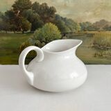 White chubby jug in iron earth Sarreguemines late 19th century