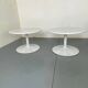 2 White Paulin Artifort Side tables for Regis