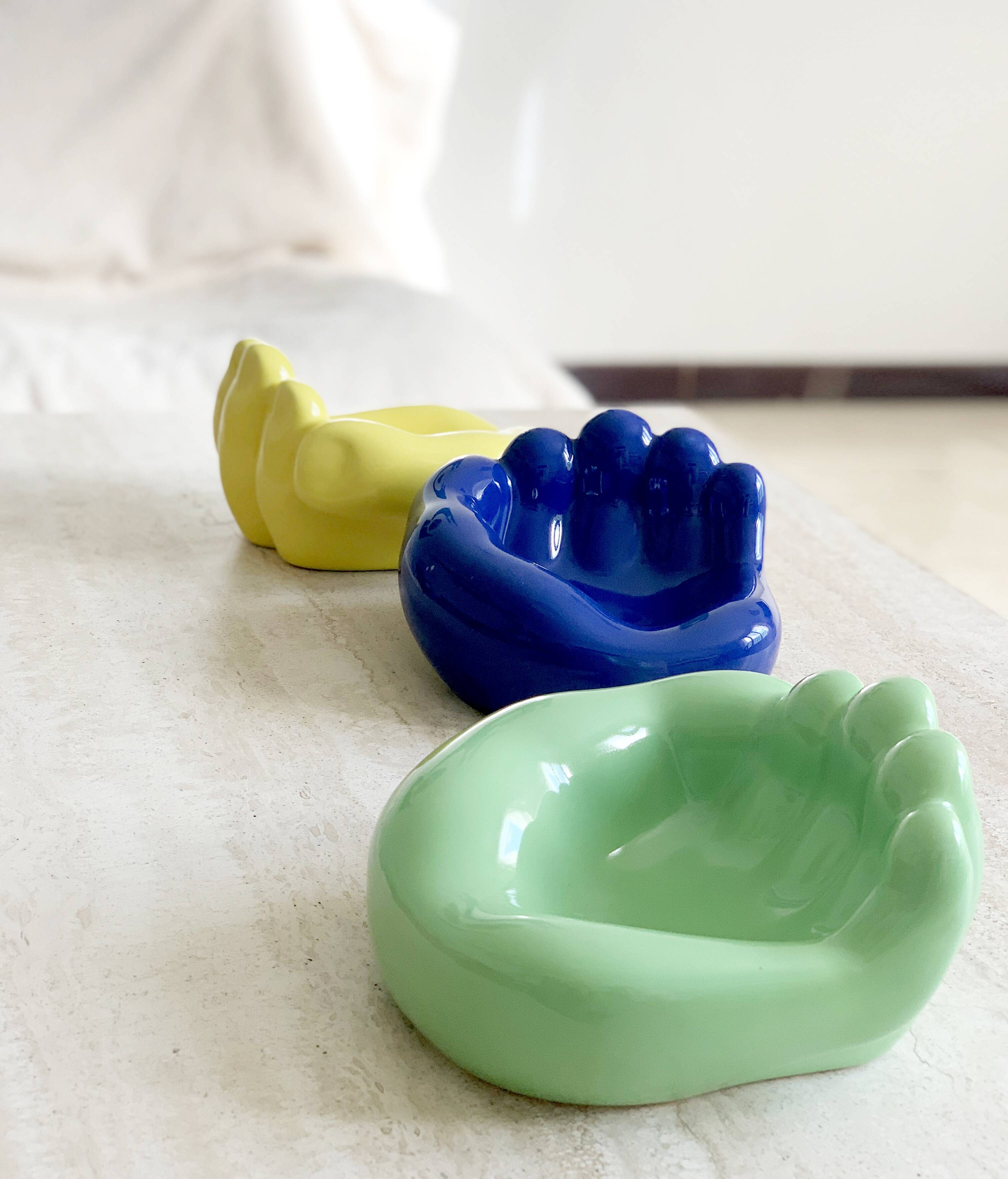 Empty vintage hand-shaped pocket