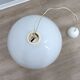 Vintage Black & White pendant glass lamp, Flos 1965