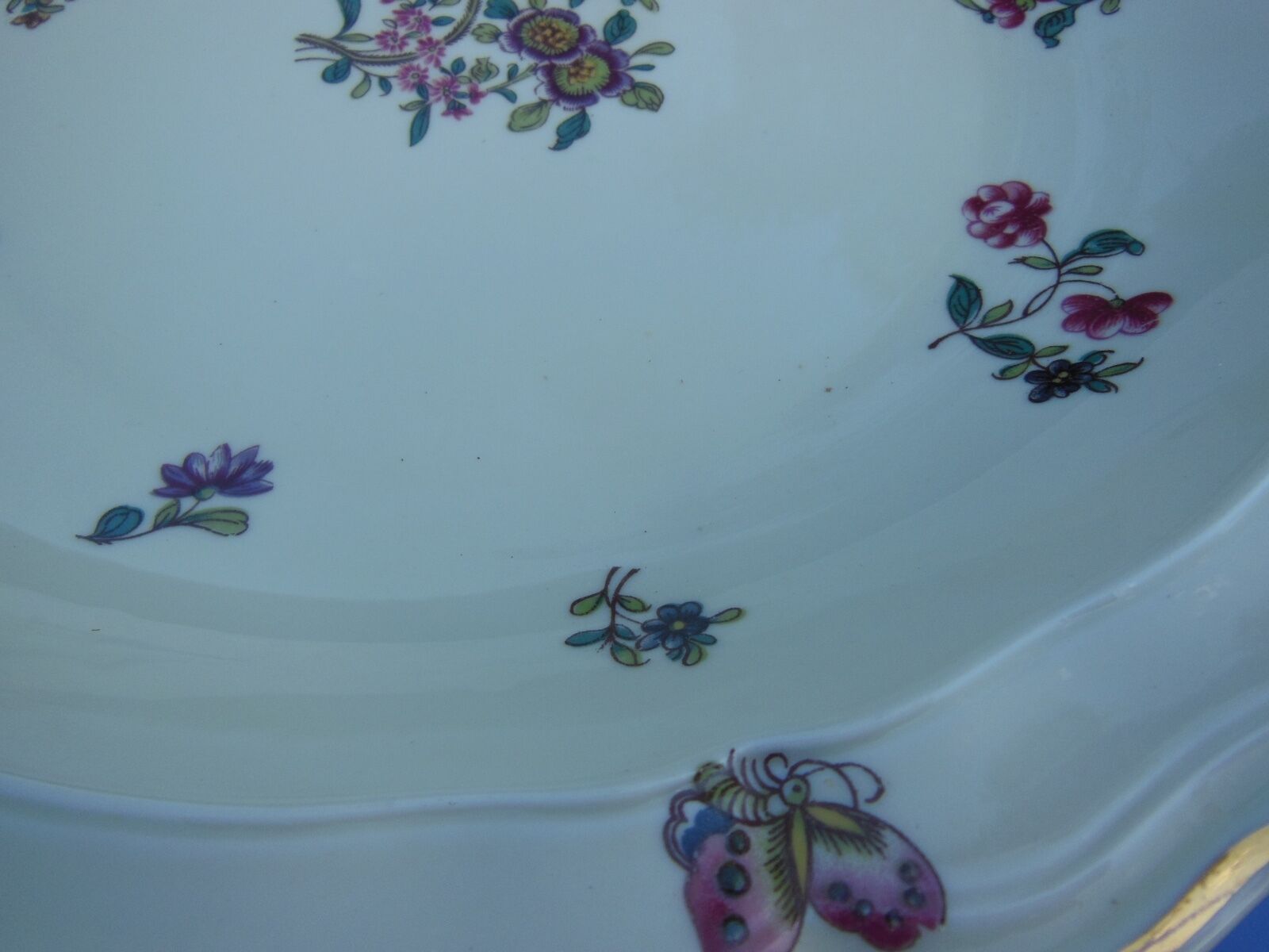 Circular salad bowl in porcelain stamped bernardaud Limoges