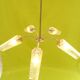 Transparent glass chandelier conical shape painted metal stucture