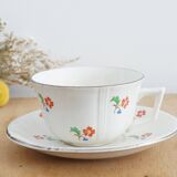 Service 4 cups and saucers Digoin Sarreguemines