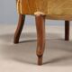 Antique walnut and fabric armchair, Italy, late 19th century.