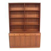 Scandinavian walnut bookcase by Bertil Fridhagen for Bodafors, Sweden, 1960