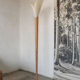 Floral wooden floor lamp