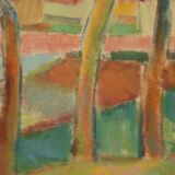 Maisons cachées par les arbres par Clas Walter Sundman