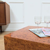 Table basse en loupe d'orme
