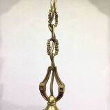 3-light chandelier in bronze and glass tulips