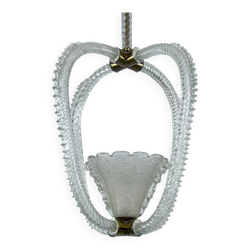Ercole Barovier Murano glass pendant lamp Italy 1930s