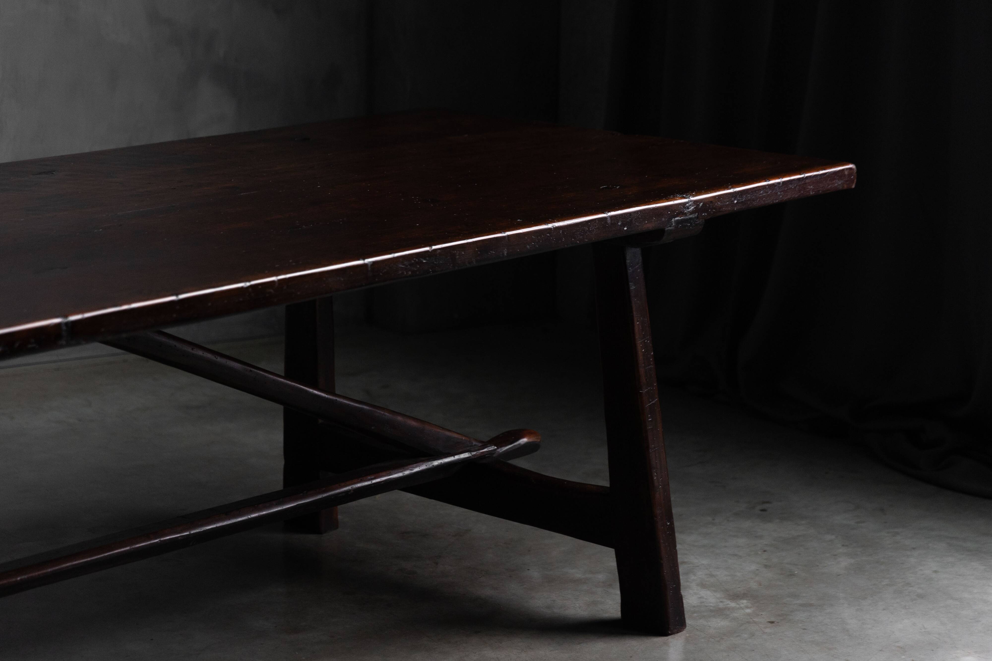 Rustic Vernacular Dining Table, France, Early 20th Century