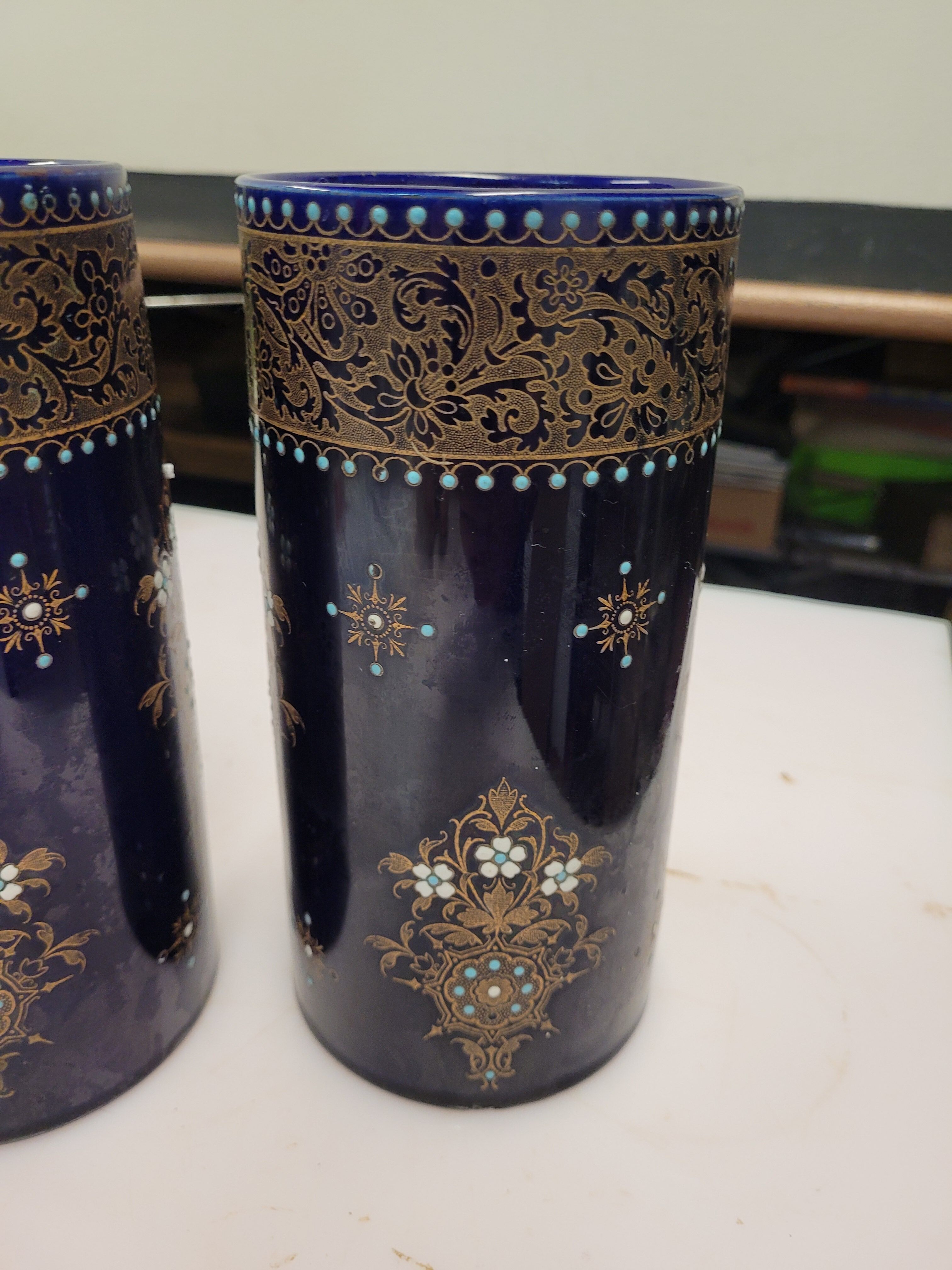 Pair of glazed ceramic vases BEK 229