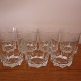 7 verres à whisky base biseautée