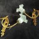 Art Nouveau Bronze Brass Wall Lights Louis XV Style