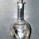 Baccarat crystal decanter aswan art deco model 1930 cut feather sheets