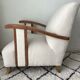 Vintage armchair completely restored with a French terry fabric