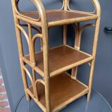Vintage 3-tier rattan shelf