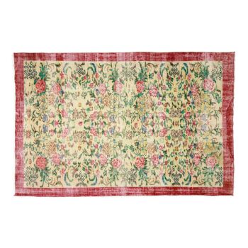 Anatolian handmade vintage rug 256 cm x 175 cm