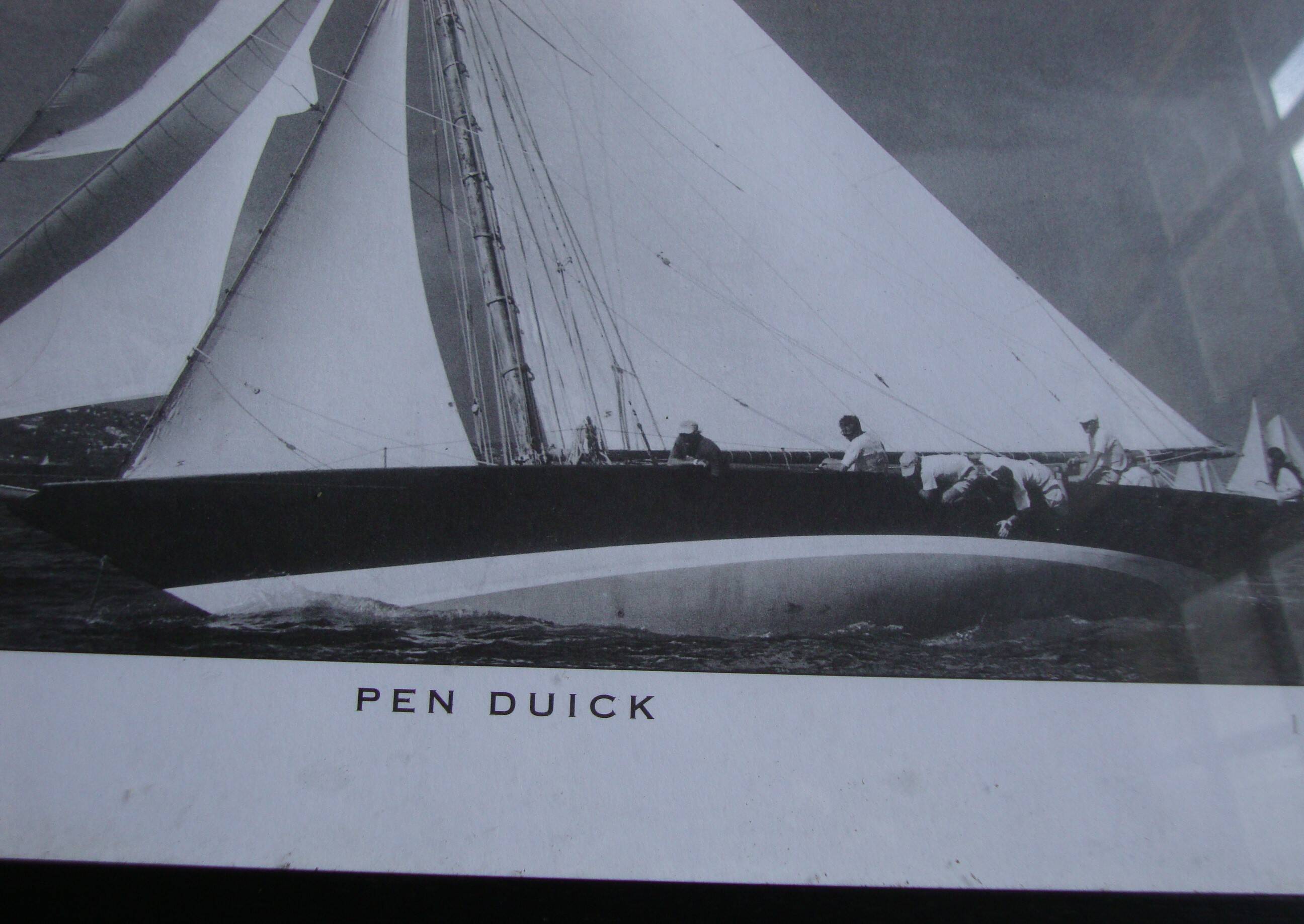 Photo decoration marine art Pen - Duick poster sailboat wood by Eric Tabarly