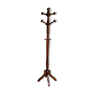 Coat rack 9 hooks in dark wood